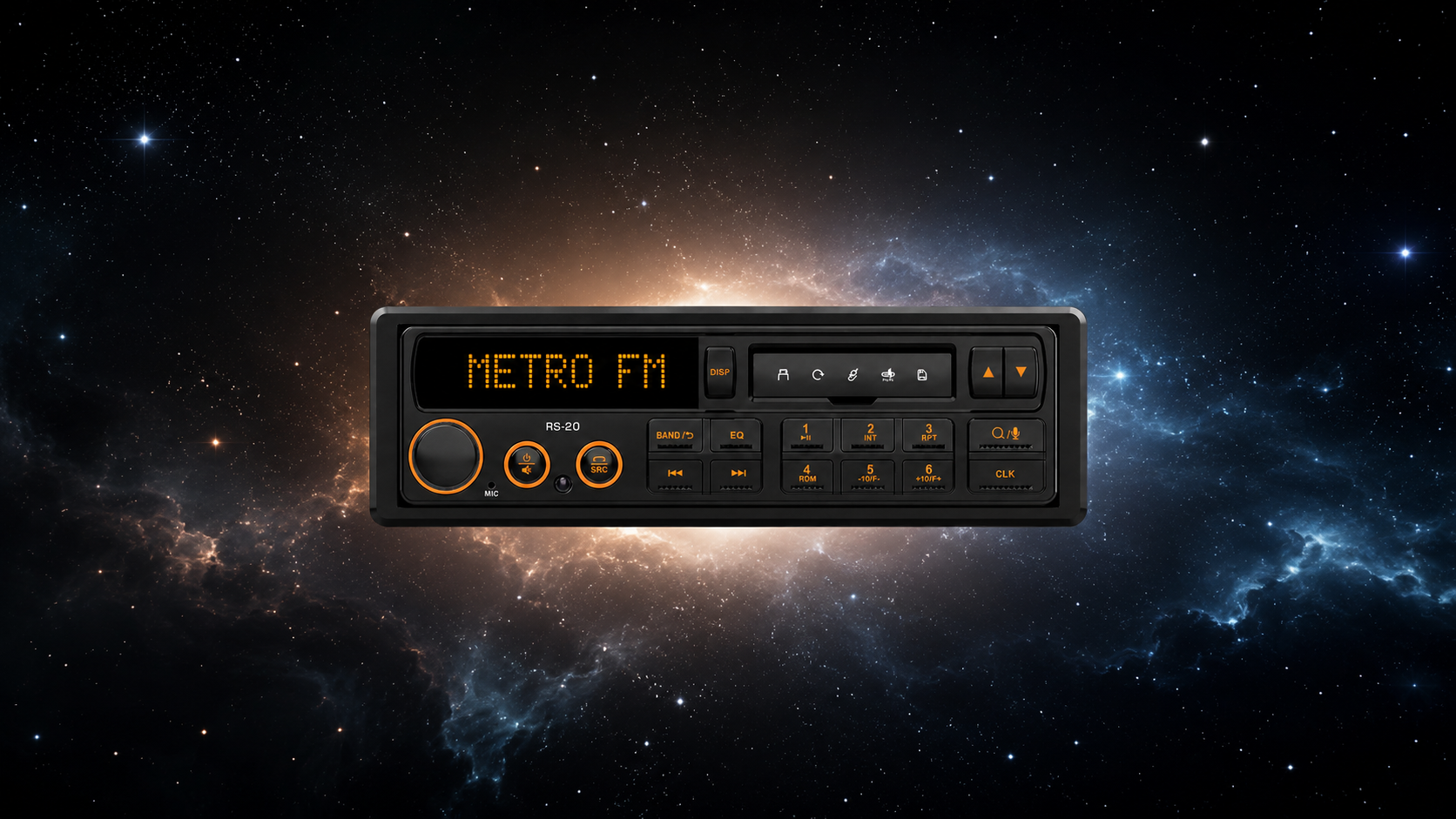 KLANK single-DIN Bluetooth radio